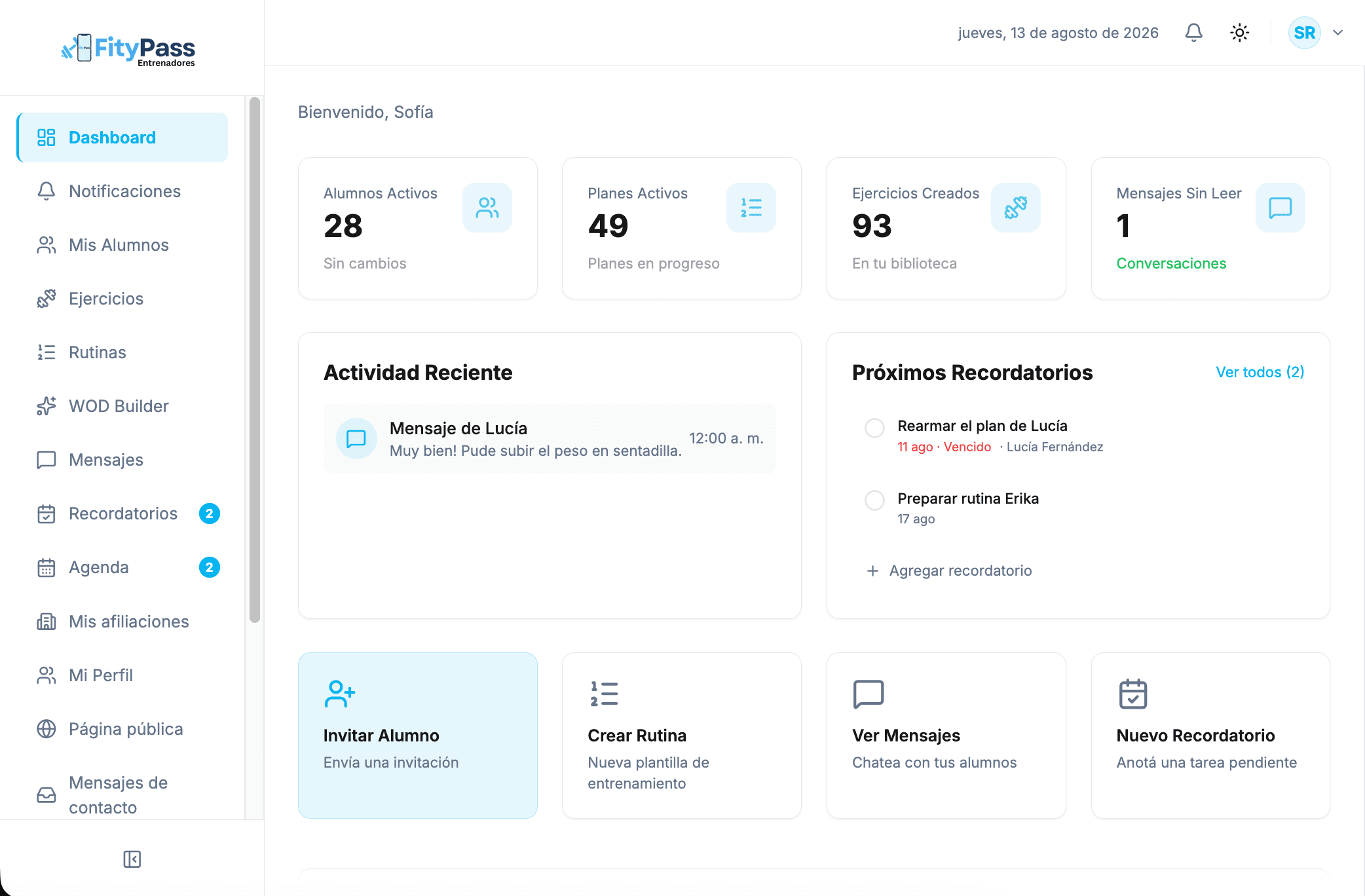 Portal de entrenadores